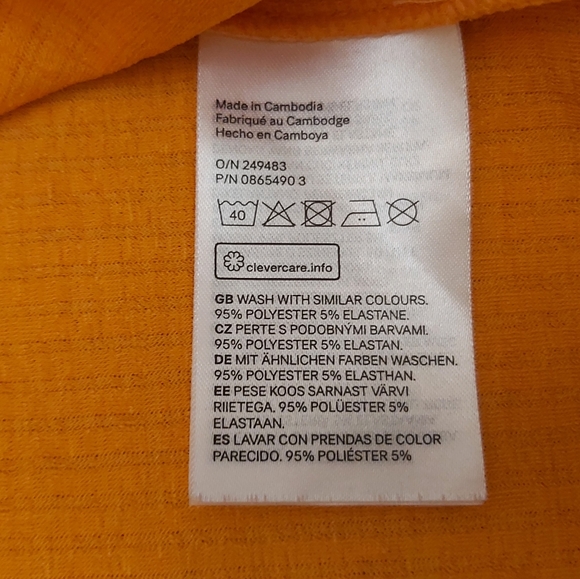 H&M Divided Orange Open Front V-Neck Top - Picture 4 of 4